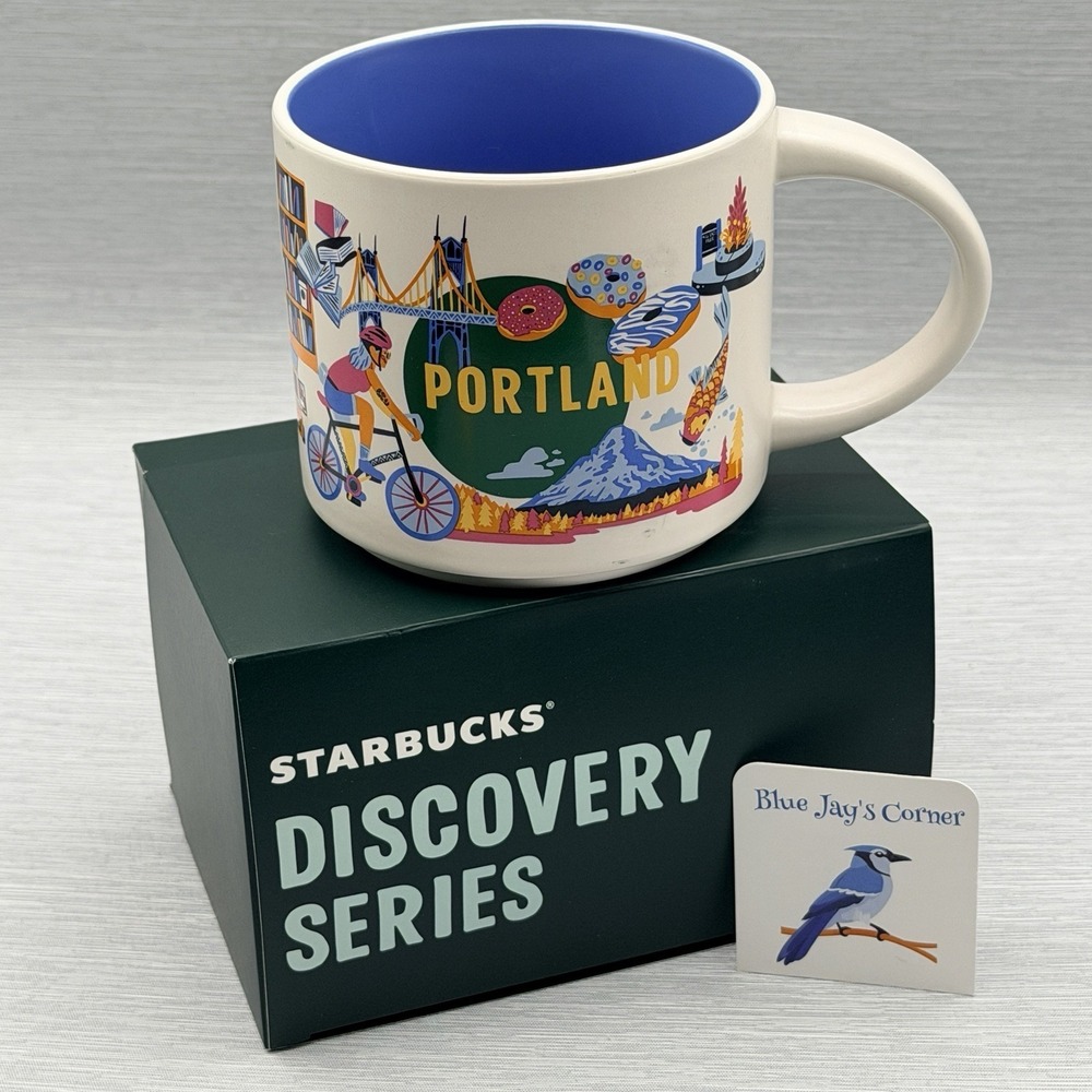 Starbucks Mug Portland Discovery Series 14oz Stackable Coffee Cup Oregon